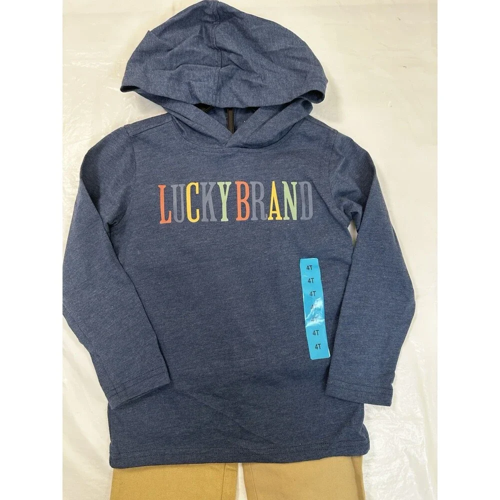 NEW Lucky Brand Boy's Long Sleeve 2 Piece Set Size 4T